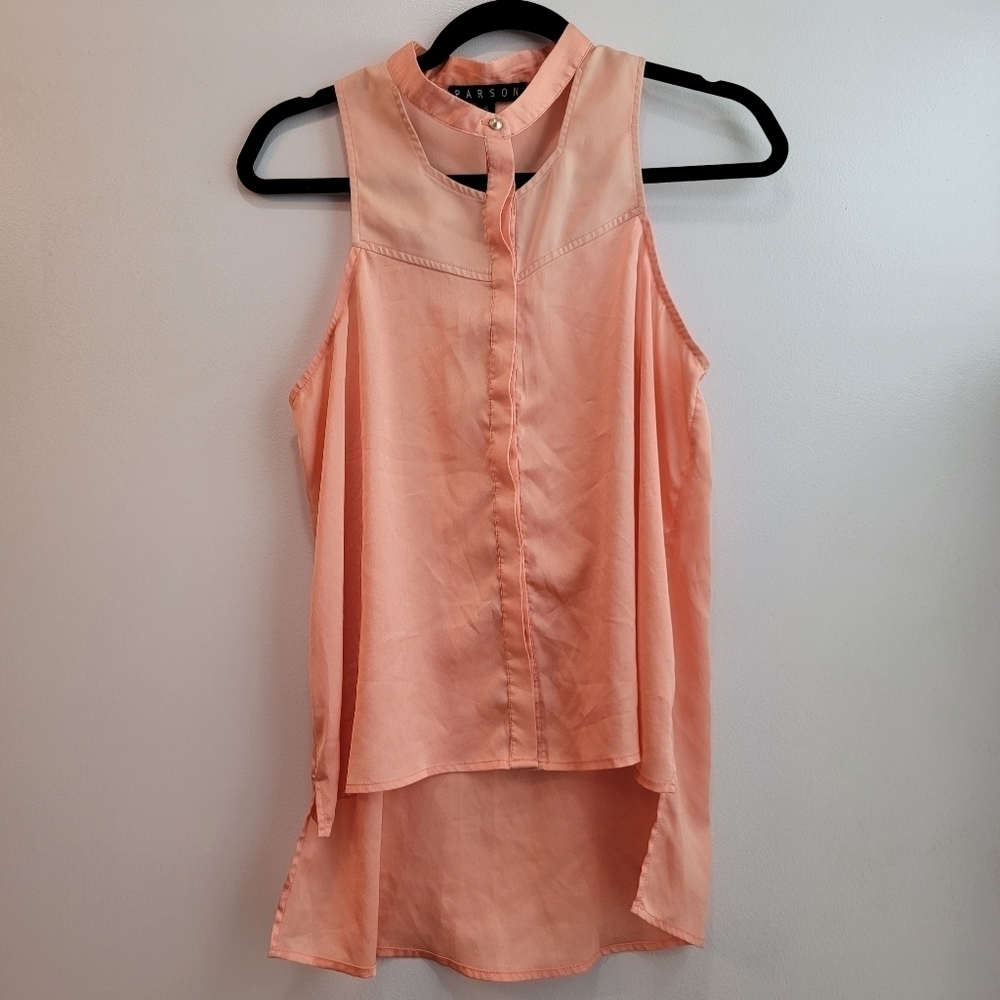 Parson Silk Sleeveless Blouse Size S